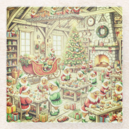 North Pole Chickens, Glass Coaster Glasuntersetzer