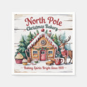North Pole Christmas Bakery Serviette (Vorderseite)