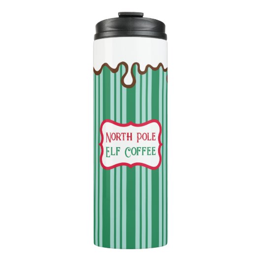 North Pole Christmas Elf Kaffeereise Tumbler Thermosbecher (Vorderseite)