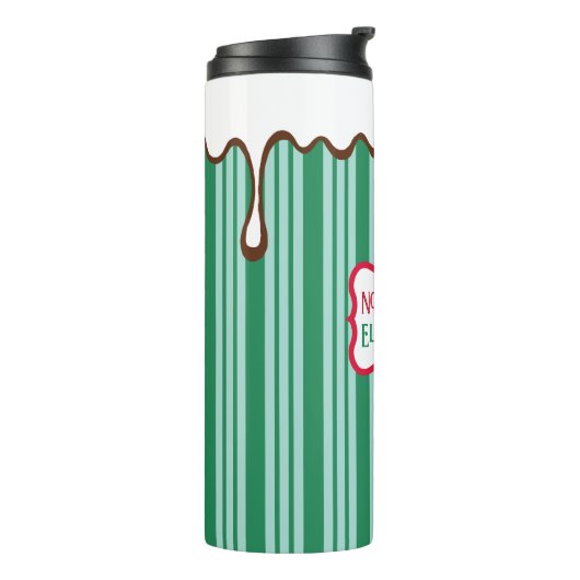North Pole Christmas Elf Kaffeereise Tumbler Thermosbecher (Nach links gedreht)