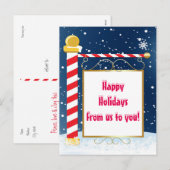 North Pole Christmas Holiday Card Feiertagspostkarte (Vorne/Hinten)