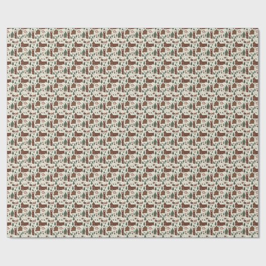 North Pole Christmas Town  Geschenkpapier (Flach)