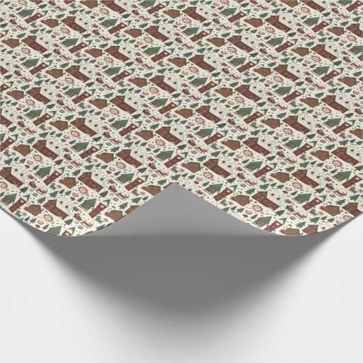 North Pole Christmas Town  Geschenkpapier (Ecke)