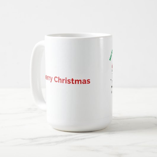 “North Pole Coffee Fuel System – Funny Christmas M Kaffeetasse (Vorderseite Links)