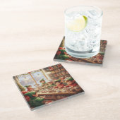 North Pole Confectionary Glasuntersetzer (Schrägansicht)