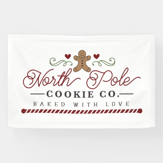 North Pole Cookie Company Weihnachten Banner (Horizontal)