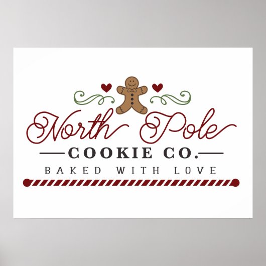 North Pole Cookie Company Weihnachten Poster (Vorne)