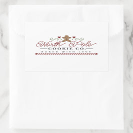 North Pole Cookie Company Weihnachten Rechteckiger Aufkleber