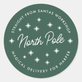North Pole Delivery Sticker | Christmas Gift Seal (Vorderseite)