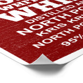 North Pole Distillery Funny Christmas Poster (Ecke)