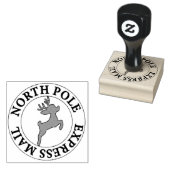 North Pole Express Mail Rentier Gummistempel (Stempel)