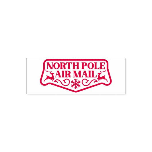 North Pole Express Mail Selbstfarbige Briefmarke Permastempel (Design)
