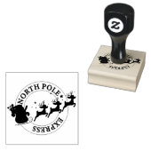 North Pole Express Santa & Rentier Gummistempel (Stempel)