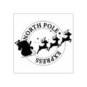 North Pole Express Santa & Rentier Gummistempel (Prägung)