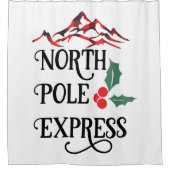 North Pole Express Weihnachten Duschvorhang (Vorderseite)
