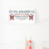 North Pole Flying Rentier Company Weihnachten Banner (InSitu)