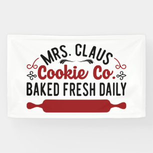 North Pole Frau Claus Cookie Company Weihnachten Banner