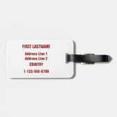 North Pole Gifting Team individuelle Gepäckmarke Gepäckanhänger (Rückseite horizontal)