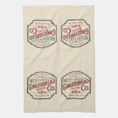 North Pole Gingerbrot Backend Weihnachten Geschirrtuch (Vertikal)