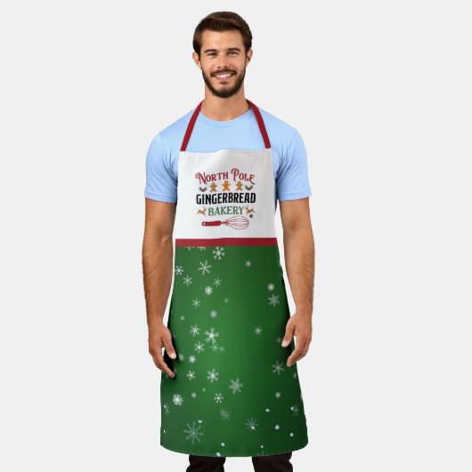 North Pole Gingerbrot Bäckerei Grosses Schürze (Getragen)