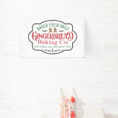 North Pole Gingerbrot Backunternehmen Weihnachten Banner (InSitu)