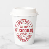North Pole Heiße Schokolade Weihnachten Pappbecher (Vorderseite)