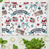 North Pole Holiday Charm - Weihnachten Geschirrtuch (Gefaltet)