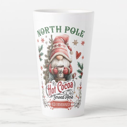 North Pole Hot Cocoa – Gnome-Style Milchtasse (Vorderseite)