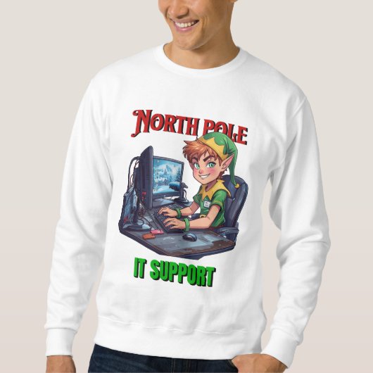 North Pole IT Support Sweatshirt (Vorderseite)