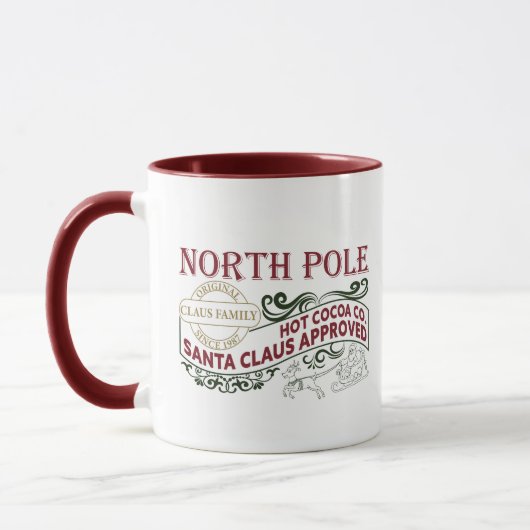 North Pole - Kakaofirma Weihnachten Tasse (Links)