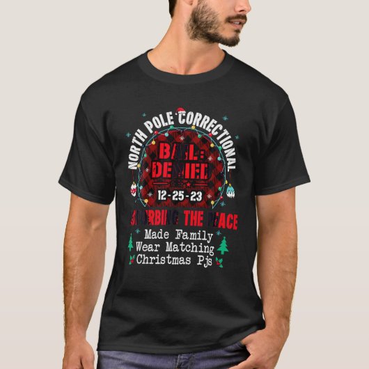 North Pole Korrektive Kleidung Weihnachten T-Shirt (Vorderseite)