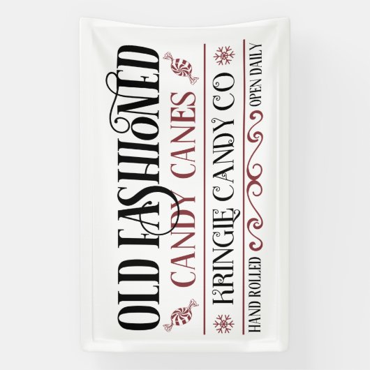 North Pole Kringle Candy Company Weihnachten Banner (Vertikal)