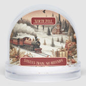North Pole Magic Christmas Santas Train No Refunds Schneekugeln (Vorderseite)