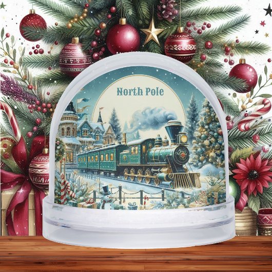 North Pole Magic Christmas Train Winter Wonderland Schneekugeln