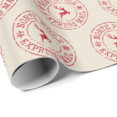North Pole Mail Christmas Wrapping Paper Geschenkpapier (Rolleneckpunkt)