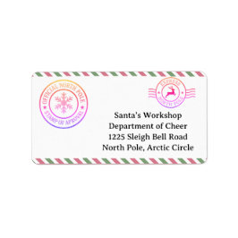 North Pole Mail | Enchanted Elf Adressaufkleber