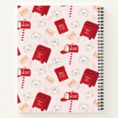 North Pole Mail Weihnachtsmuster Personalisiert Notizblock (Rückseite)