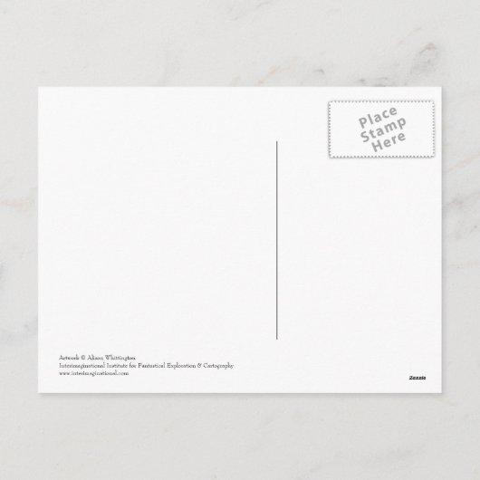 North Pole Map Weihnachtskarte Postkarte (Rückseite)