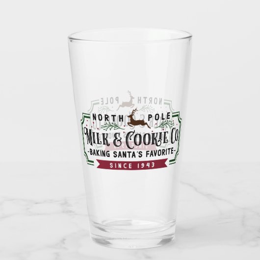 North Pole Milk & Cookie Co. Glas (Rückseite)