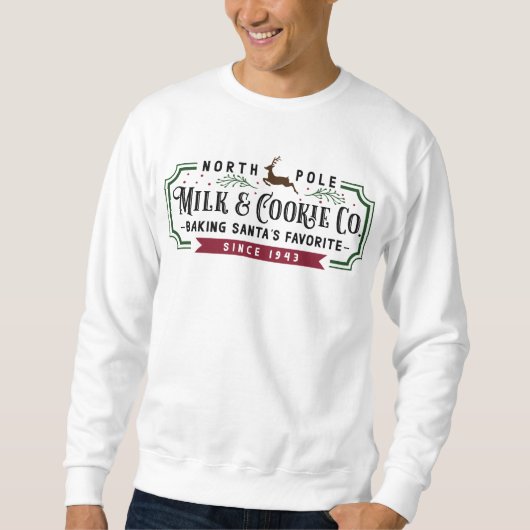 North Pole Milk & Cookie Co. Herren Sweatshirt (Vorderseite)