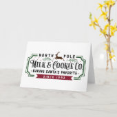 North Pole Milk & Cookie Co. Karte (Gelbe Blume)
