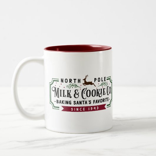 North Pole MIlk & Cookie Co. Zweifarbige Tasse (Links)