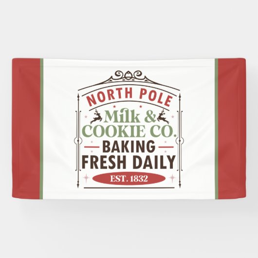 North Pole Milk Cookie Company Banner (Horizontal)