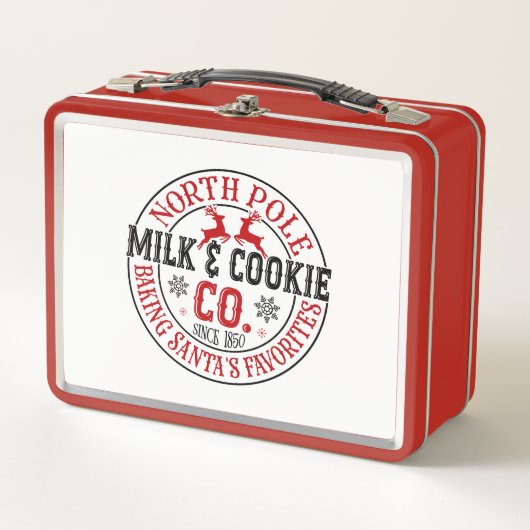 North Pole Milk Cookie Company Metall Brotdose (Vorderseite)