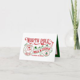 North Pole Milk Cookie Company Weihnachten Karte
