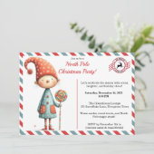 North Pole party Magic | Enchanted Elf Einladung (Stehend Vorderseite)