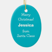 North Pole Penguin Snowman Kinder Weihnachten Keramikornament (Hinten)