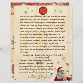 North Pole Personal Christmas Letter From Santa