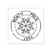 North Pole Post Snowflake Weihnachts-Siegel Gummistempel (Prägung)