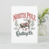 North Pole Quilting Funny Quilting Sewing Lover Dankeskarte (Stehend Vorderseite)